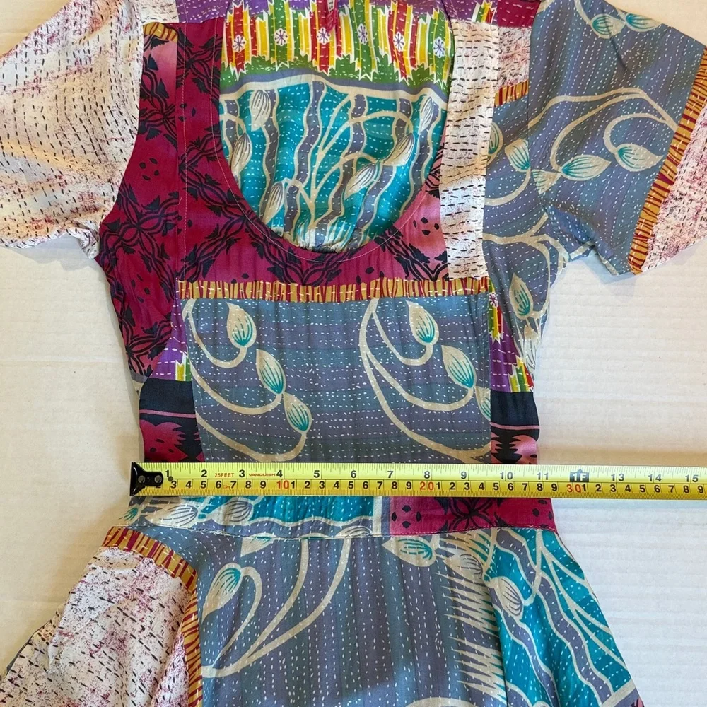 PLENTY BY TRACY REESE Anthropologie Kantha Patchwork Dress Size Medium - Picture 14 of 16
